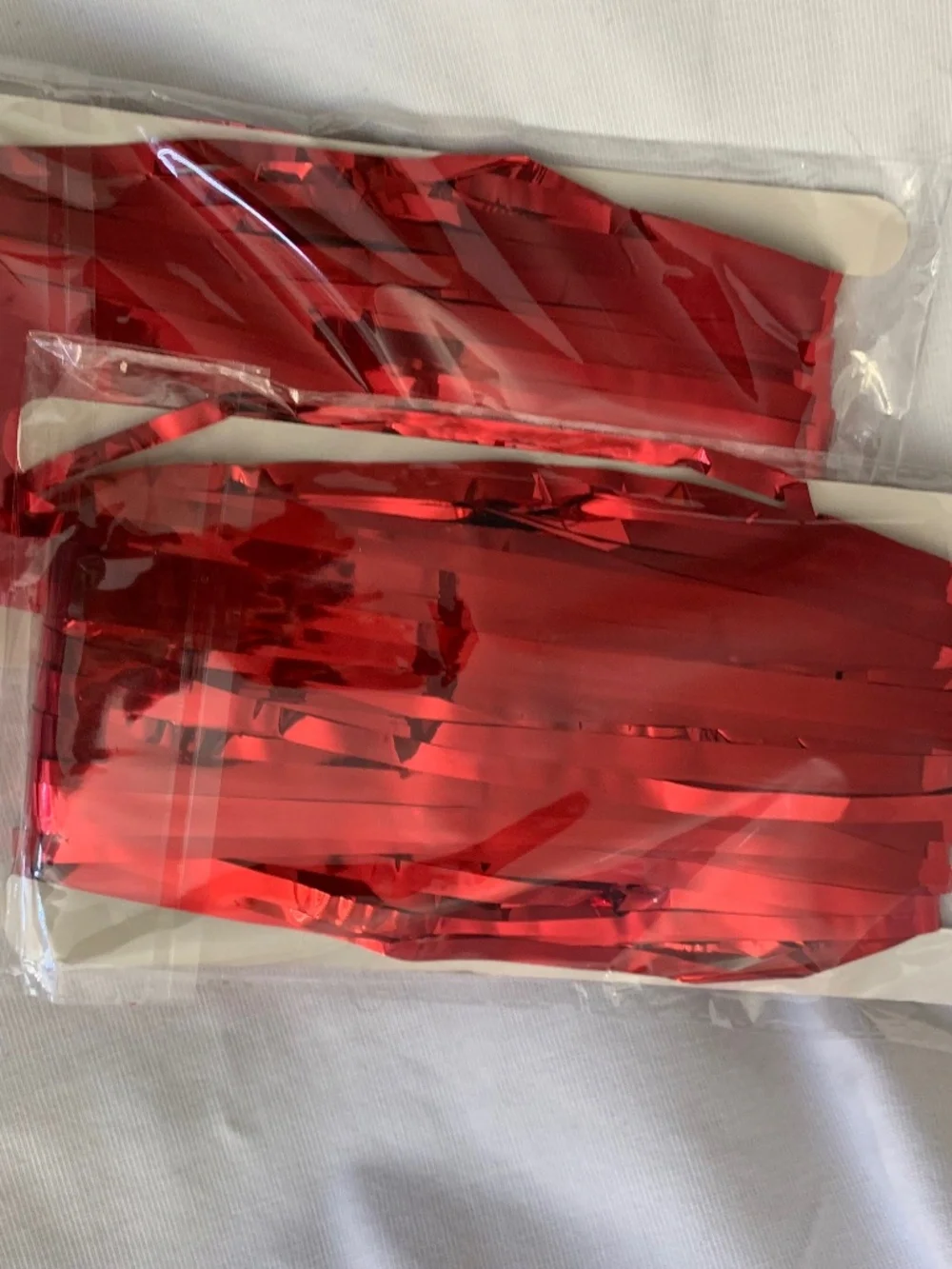 Red Fringe Curtain 2 pack